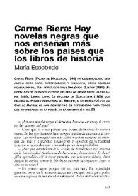 Carme Riera : Hay novelas negras que nos enseñan más sobre los países que los libros de historia / María Escobedo | Biblioteca Virtual Miguel de Cervantes