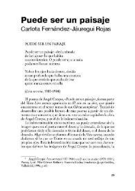Puede ser un paisaje / Carlota Fernández-Jáuregui Rojas | Biblioteca Virtual Miguel de Cervantes