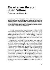 En el arrecife con Juan Villoro / Carmen de Eusebio | Biblioteca Virtual Miguel de Cervantes