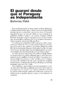 El guaraní desde que el Paraguay es independiente / Bartomeu Melià | Biblioteca Virtual Miguel de Cervantes