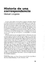 Historia de una correspondencia / Manuel Longares | Biblioteca Virtual Miguel de Cervantes