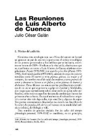 Las Reuniones de Luis Alberto de Cuenca / Julio César Galán | Biblioteca Virtual Miguel de Cervantes