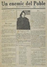 Un enemic del Poble : fulla de subversió espiritual. Núm. 1, març de 1917 | Biblioteca Virtual Miguel de Cervantes