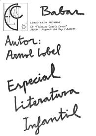 Babar : revista de literatura infantil y juvenil. Núm. 7, octubre 1990 | Biblioteca Virtual Miguel de Cervantes