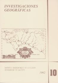 Investigaciones Geográficas. Núm. 10, 1992 | Biblioteca Virtual Miguel de Cervantes