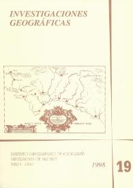 Investigaciones Geográficas. Núm. 19, 1998 | Biblioteca Virtual Miguel de Cervantes