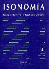 Isonomía : Revista de Teoría y Filosofía del Derecho. Núm. 4, abril 1996 | Biblioteca Virtual Miguel de Cervantes