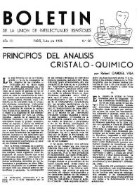 Boletín de la Unión de Intelectuales Españoles. Año III, núm. 20, julio 1946 | Biblioteca Virtual Miguel de Cervantes