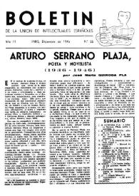 Boletín de la Unión de Intelectuales Españoles. Año III, núm. 25, diciembre 1946 | Biblioteca Virtual Miguel de Cervantes