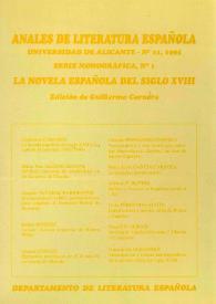 Anales de Literatura Española. Núm. 11, 1995 | Biblioteca Virtual Miguel de Cervantes