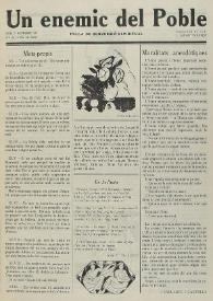 Un enemic del Poble : fulla de subversió espiritual. Núm. 7, novembre de 1917 | Biblioteca Virtual Miguel de Cervantes