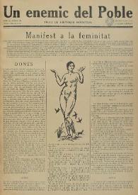 Un enemic del Poble : fulla de subversió espiritual. Núm. 10, gener de 1918 | Biblioteca Virtual Miguel de Cervantes