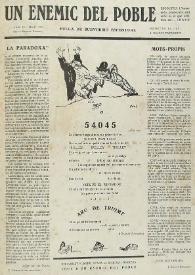 Un enemic del Poble : fulla de subversió espiritual. Núm. 18, maig de 1919 | Biblioteca Virtual Miguel de Cervantes