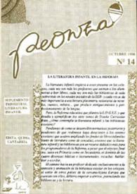 Peonza : Revista de Literatura Infantil y Juvenil. Núm. 14, octubre 1990 | Biblioteca Virtual Miguel de Cervantes