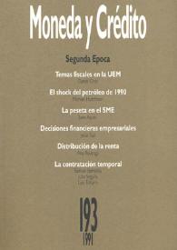Moneda y Crédito. Núm. 193, 1991 | Biblioteca Virtual Miguel de Cervantes