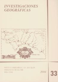 Investigaciones Geográficas. Núm. 33, 2004 | Biblioteca Virtual Miguel de Cervantes
