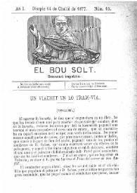 El Bou Solt : semanari impolític. Añ I, núm. 10 (Disapte 14 de Chuliól de 1877) [sic]