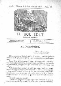El Bou Solt : semanari impolític. Añ I, núm. 18 (Disapte 8 de Setembre de 1877) [sic] | Biblioteca Virtual Miguel de Cervantes