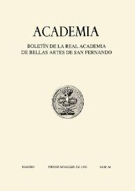 Academia : Anales y Boletín de la Real Academia de Bellas Artes de San Fernando. Núm. 86, primer semestre de 1998 | Biblioteca Virtual Miguel de Cervantes