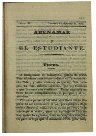 Abenamar y el estudiante. Núm. 22, jueves 14 de febrero de 1839 | Biblioteca Virtual Miguel de Cervantes