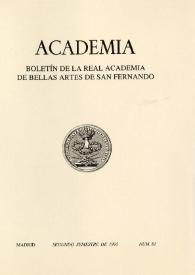 Academia : Anales y Boletín de la Real Academia de Bellas Artes de San Fernando. Núm. 81, segundo semestre, 1995 | Biblioteca Virtual Miguel de Cervantes