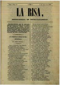La risa : enciclopedia de extravagancias. Tom. I, Núm. 6º, 7 de mayo de 1843 | Biblioteca Virtual Miguel de Cervantes