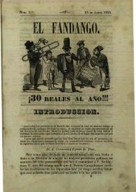 El fandango : periódico nacional : papelito ... satírico escrito por los redactores de La Risa inundado de caricaturas ... Núm. 5º, 15 de abril de 1845 | Biblioteca Virtual Miguel de Cervantes