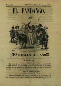 El fandango : periódico nacional : papelito ... satírico escrito por los redactores de La Risa inundado de caricaturas ... Núm. 22, 15 de setiembre de 1846 | Biblioteca Virtual Miguel de Cervantes
