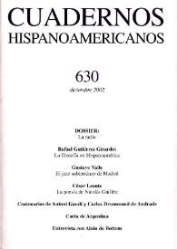 Cuadernos Hispanoamericanos. Núm. 630, diciembre 2002 | Biblioteca Virtual Miguel de Cervantes