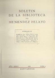 Boletín de la Biblioteca de Menéndez Pelayo. 1958 | Biblioteca Virtual Miguel de Cervantes