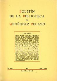 Boletín de la Biblioteca de Menéndez Pelayo. 1963 | Biblioteca Virtual Miguel de Cervantes