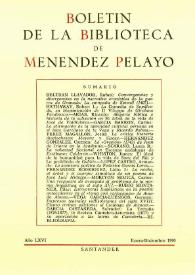 Boletín de la Biblioteca de Menéndez Pelayo. 1990 | Biblioteca Virtual Miguel de Cervantes