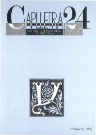 Caplletra: Revista Internacional de Filologia. Núm. 24, primavera de 1998 | Biblioteca Virtual Miguel de Cervantes