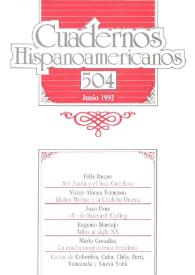 Cuadernos Hispanoamericanos. Núm. 504, junio 1992 | Biblioteca Virtual Miguel de Cervantes