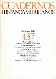Cuadernos Hispanoamericanos. Núm. 437, noviembre 1986 | Biblioteca Virtual Miguel de Cervantes