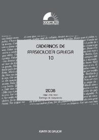 Cadernos de Fraseoloxía Galega. Núm. 10, 2008 | Biblioteca Virtual Miguel de Cervantes