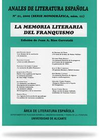 Anales de Literatura Española. Núm. 21, 2009 | Biblioteca Virtual Miguel de Cervantes