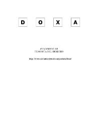 Doxa. Cuadernos de Filosofía del Derecho. Núm. 30, 2007 | Biblioteca Virtual Miguel de Cervantes