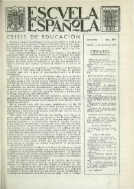 Escuela española. Año XVIII, núm. 898, 13 de febrero de 1958