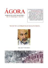 Ágora: papeles de arte gramático. Núm. 20, julio 2010 | Biblioteca Virtual Miguel de Cervantes