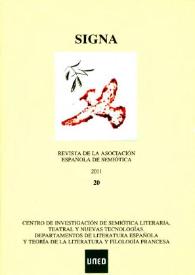 Signa : revista de la Asociación Española de Semiótica. Núm. 20,  2011 | Biblioteca Virtual Miguel de Cervantes