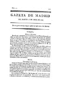 Gazeta de Madrid. 1808. Núm. 41, 26 de abril de 1808 | Biblioteca Virtual Miguel de Cervantes