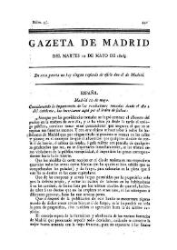 Gazeta de Madrid. 1808. Núm. 45, 10 de mayo de 1808 | Biblioteca Virtual Miguel de Cervantes
