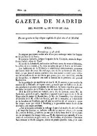 Gazeta de Madrid. 1808. Núm. 49, 24 de mayo de 1808 | Biblioteca Virtual Miguel de Cervantes