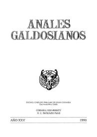 Anales galdosianos. Año XXV, 1990 | Biblioteca Virtual Miguel de Cervantes