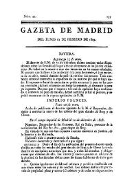 Gazeta de Madrid. 1809. Núm. 44, 13 de febrero de 1809 | Biblioteca Virtual Miguel de Cervantes