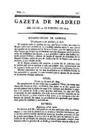 Gazeta de Madrid. 1809. Núm. 51, 20 de febrero de 1809 | Biblioteca Virtual Miguel de Cervantes