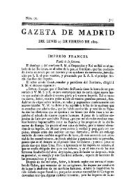 Gazeta de Madrid. 1809. Núm. 58, 27 de febrero de 1809 | Biblioteca Virtual Miguel de Cervantes
