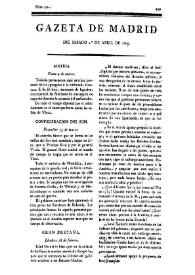 Gazeta de Madrid. 1809. Núm. 91, 1º de abril de 1809 | Biblioteca Virtual Miguel de Cervantes