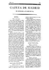 Gazeta de Madrid. 1809. Núm. 102, 12 de abril de 1809 | Biblioteca Virtual Miguel de Cervantes